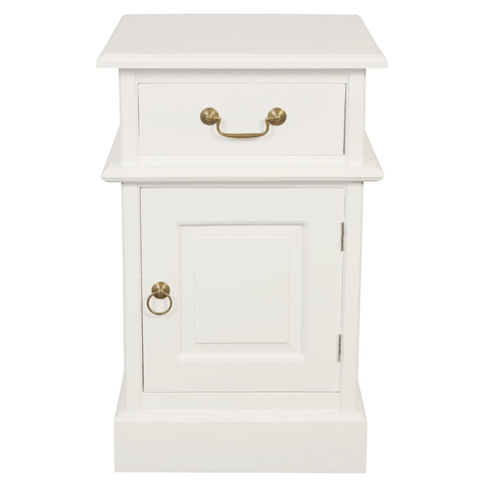 Tasmania 1 Solid Door 1 Drawer Bedside Table
