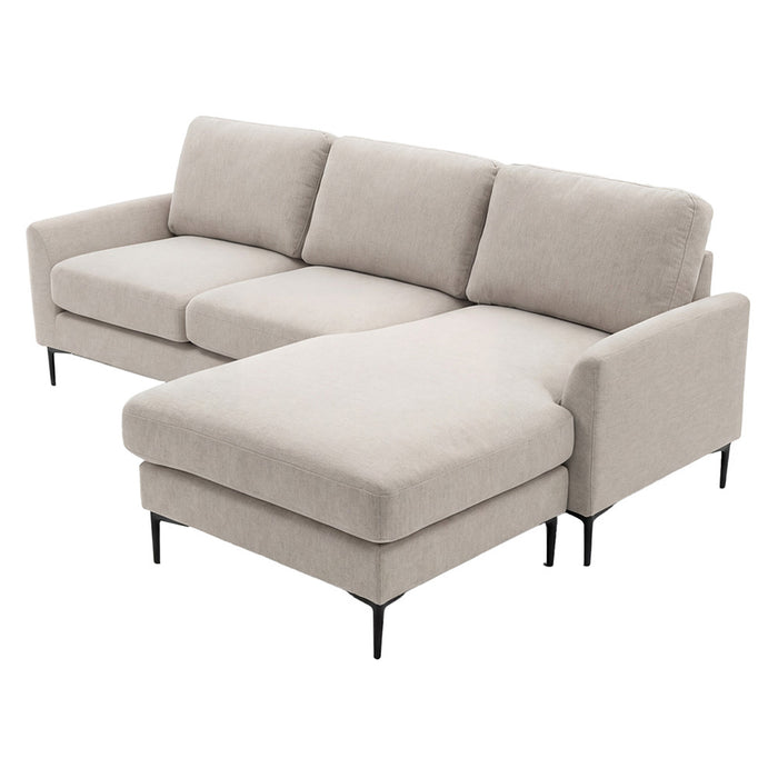 Luca 3 Seater Upholstered Sofa with Reversible Chaise