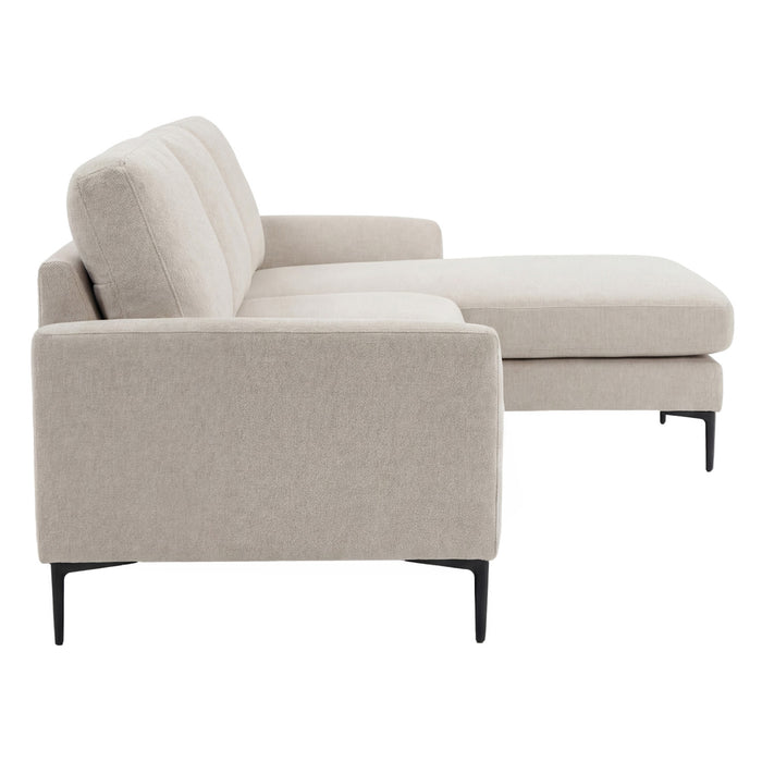 Luca 3 Seater Upholstered Sofa with Reversible Chaise
