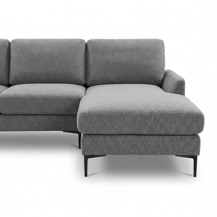 Luca 3 Seater Upholstered Sofa with Reversible Chaise