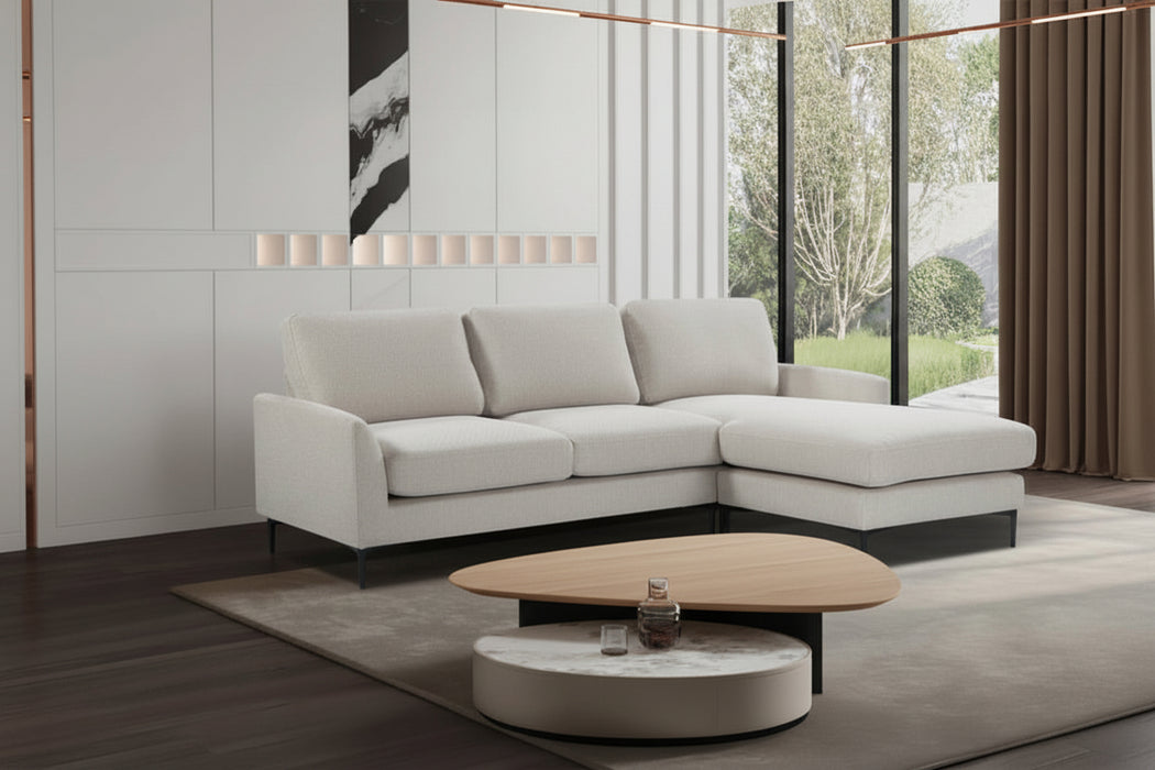 Luca 3 Seater Upholstered Sofa with Reversible Chaise