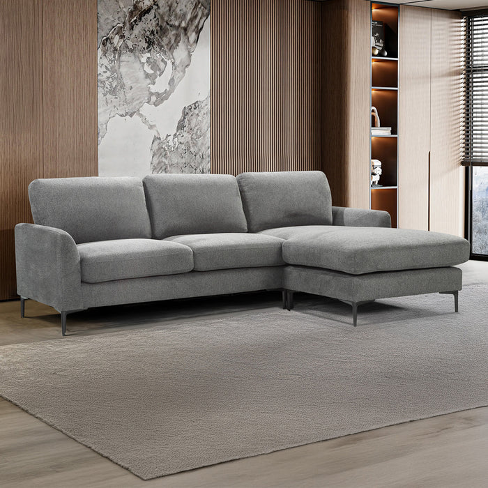 Luca 3 Seater Upholstered Sofa with Reversible Chaise