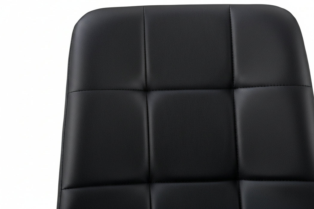 (Set of 2) Fori Faux Leather Black Dining Chair