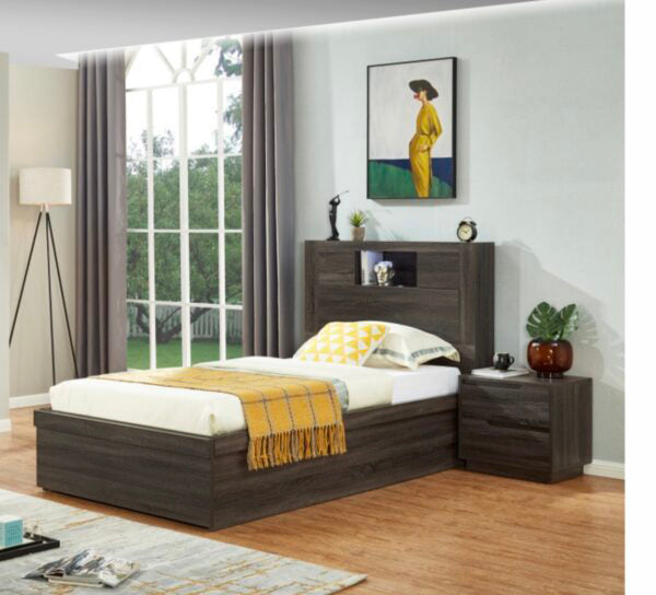 Boston King Single Bed - PRE ASSEMBLED