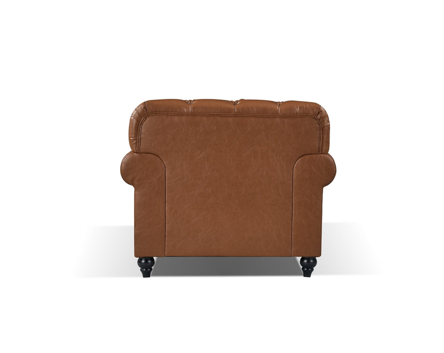 Barclay Chesterfield PU Leather Armchair