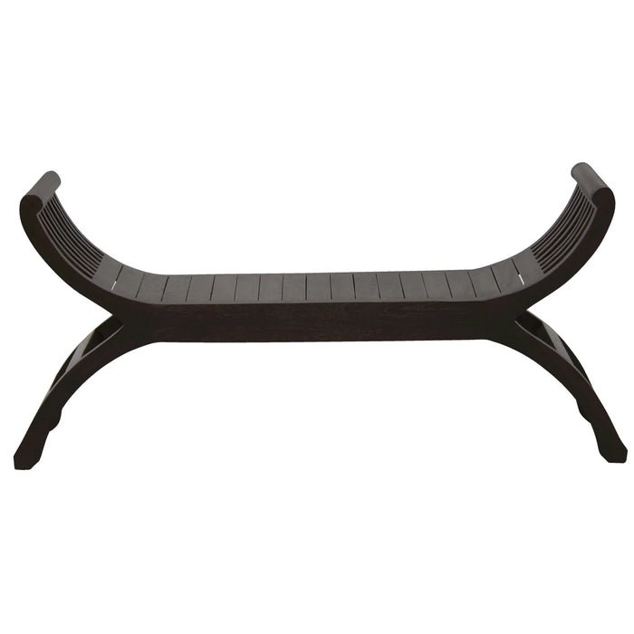 Maeve Solid Timber Double Seater Bench Chocolate