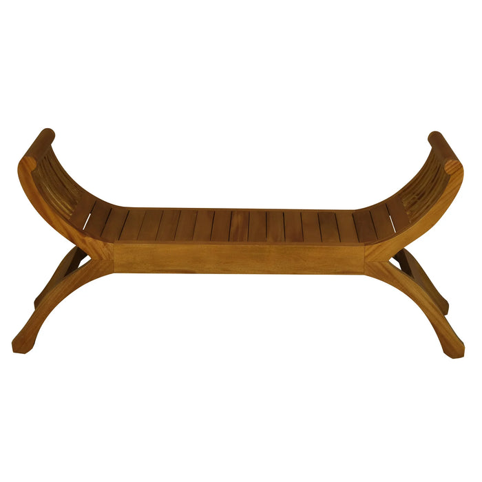 Maeve Solid Timber Double Seater Bench Light Pecan