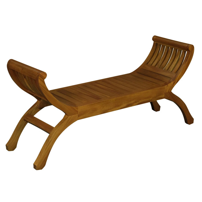 Maeve Solid Timber Double Seater Bench Light Pecan