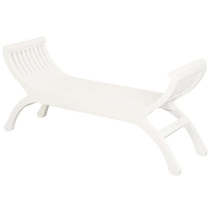 Maeve Solid Timber Double Seater Bench White