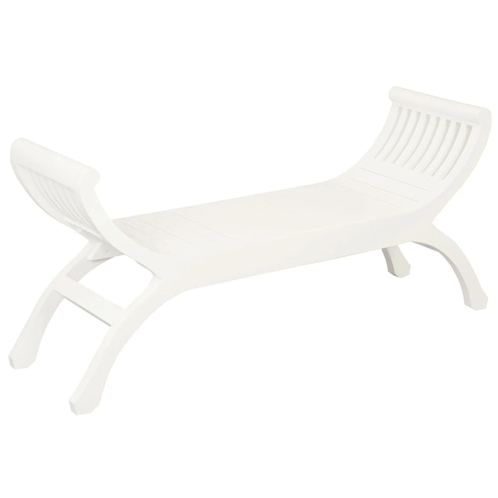 Maeve Solid Timber Double Seater Bench White