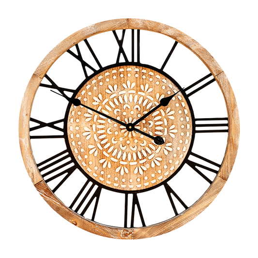 Pine Patterned Wall Clock