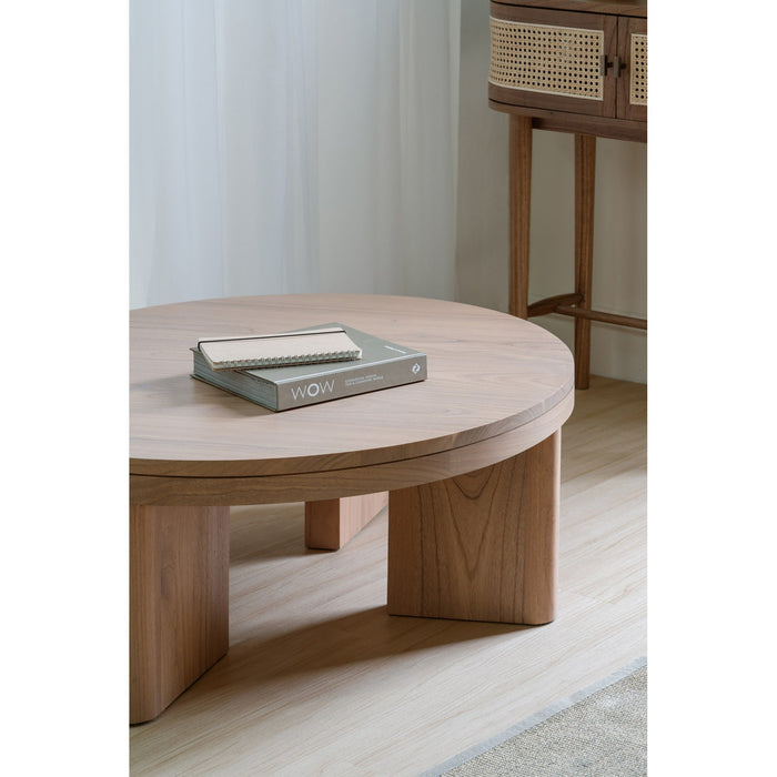 Apollo Solid Mindi Timber Round Coffee Table