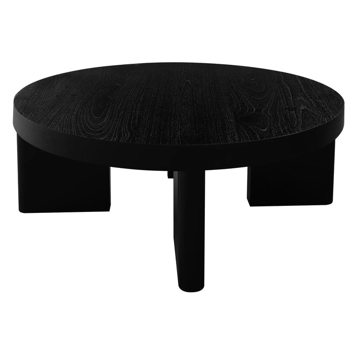 Black Apollo Round Coffee Table