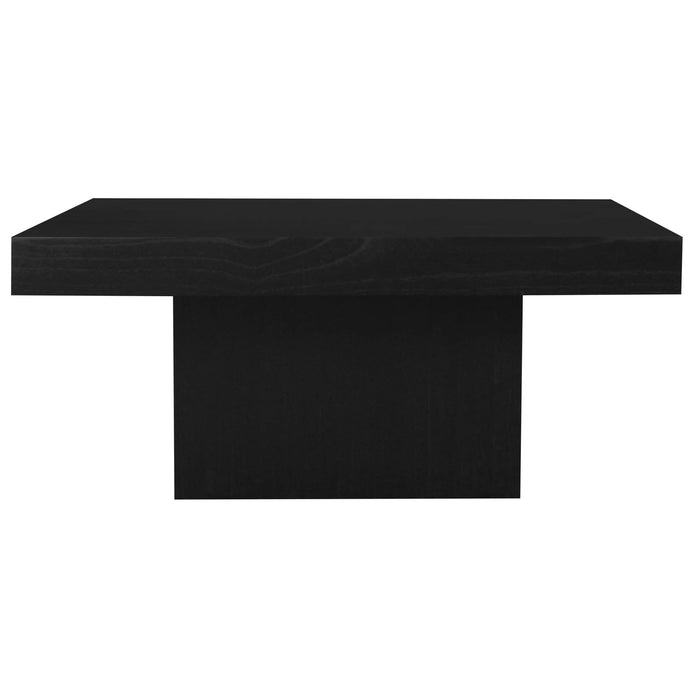 Hudson Solid Mindi Square Coffee Table - Black