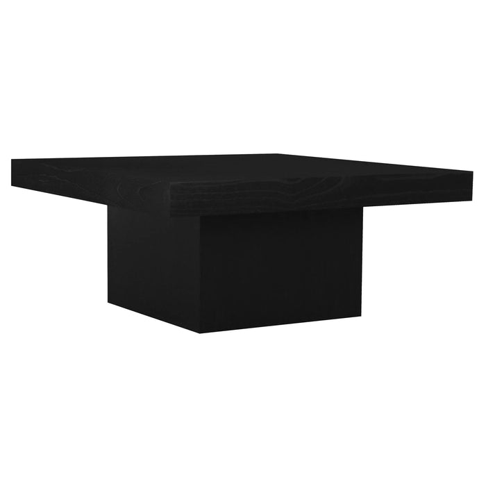 Hudson Solid Mindi Square Coffee Table - Black