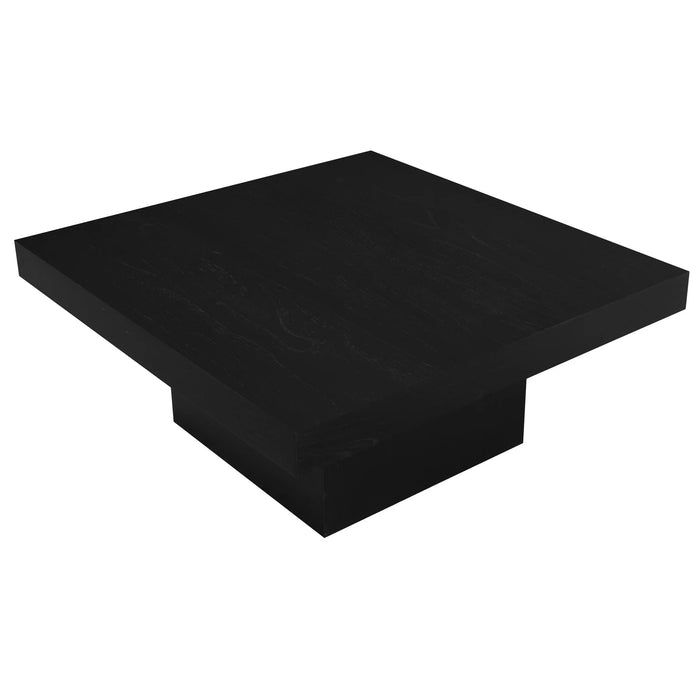 Hudson Solid Mindi Square Coffee Table - Black