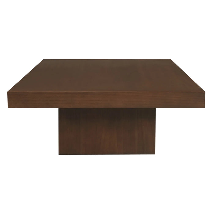 Hudson Solid Mindi Square Coffee Table - Walnut