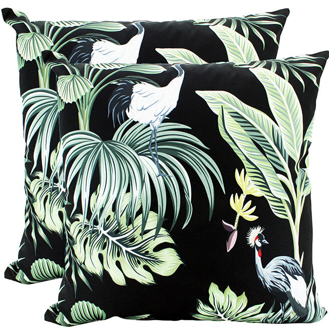 Birds black Outdoor Cushion