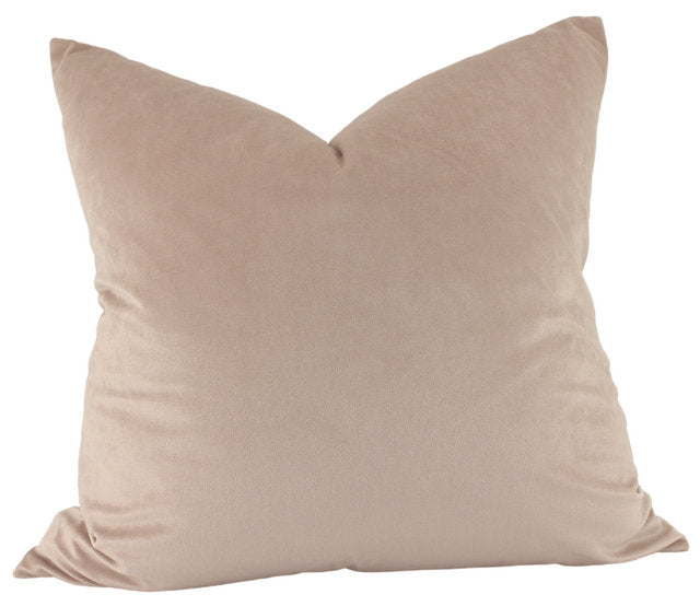 Blush Feather Filled Velvet Cushion