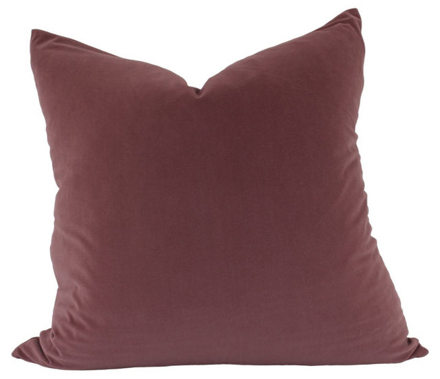 Soft Berry Feather Filled Velvet Cushion