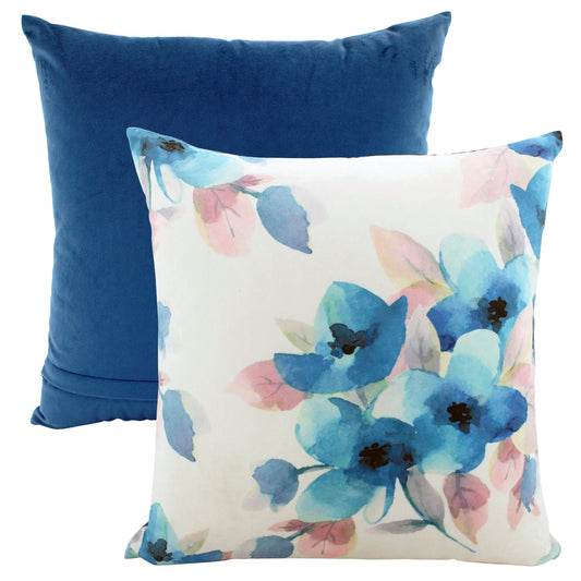 Soft Floral Velvet Cushion