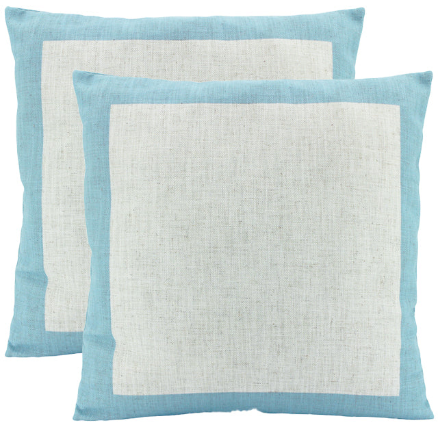 Border Sky Linen Cushion