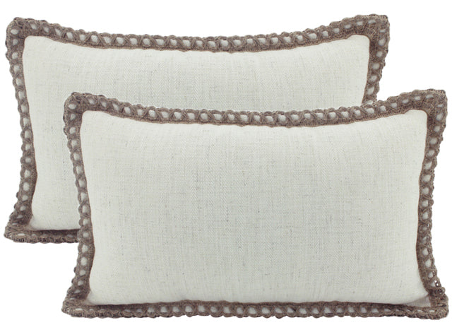 Jute/ Linen Cushion Beige