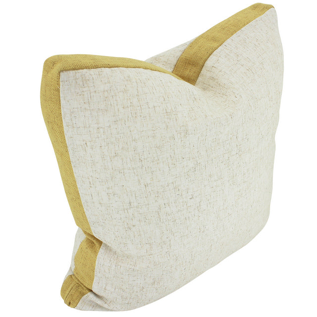 Yellow Walled Linen Cushion