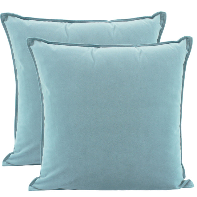 Velvet Cushion Steel Blue