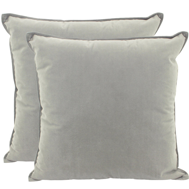 Velvet Cushion Light Grey
