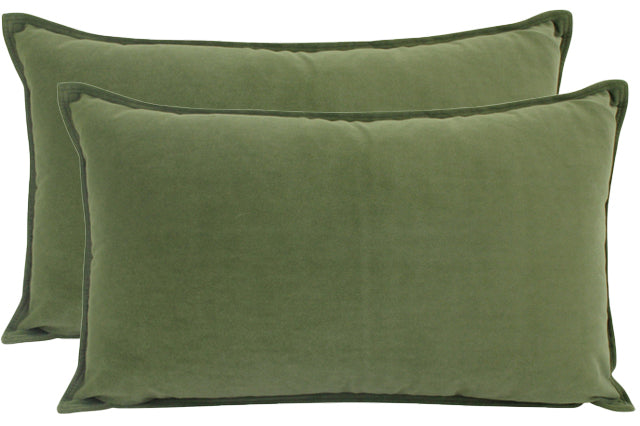 Velvet Cushion Olive