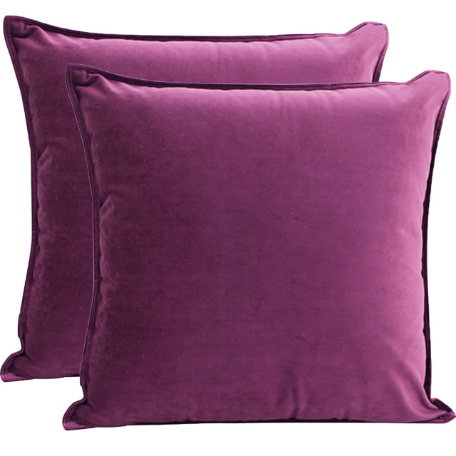 Velvet Cushion Aubergine