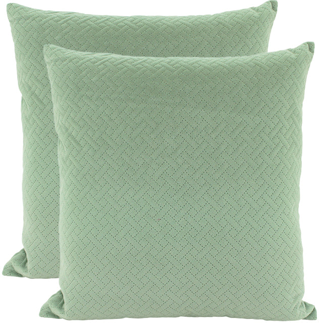 Brick Sage Velvet Cushion