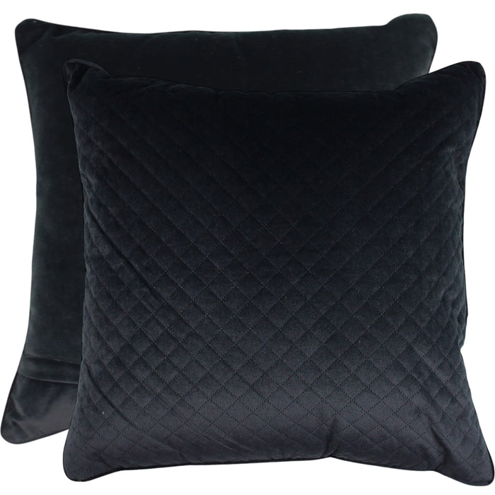 Diamond Velvet Cushion Noir