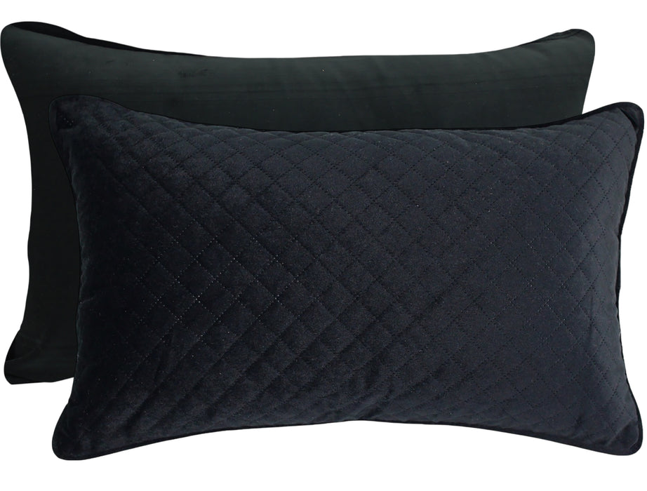Diamond Velvet Cushion Noir