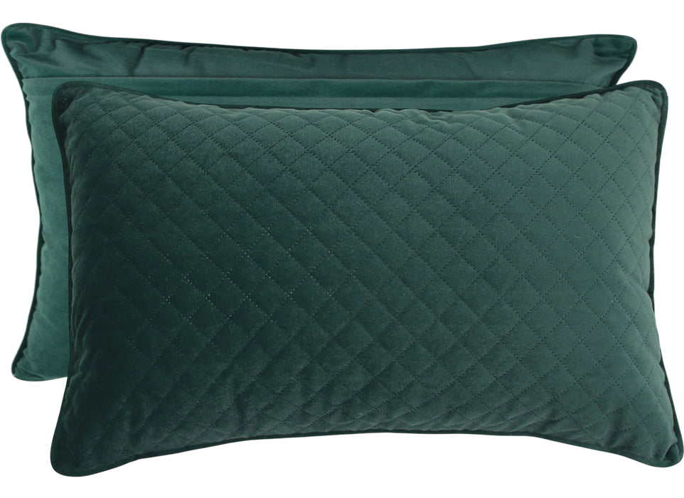 Diamond Velvet Cushion Emerald