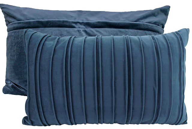 Pleated Ocean Velvet Cushion