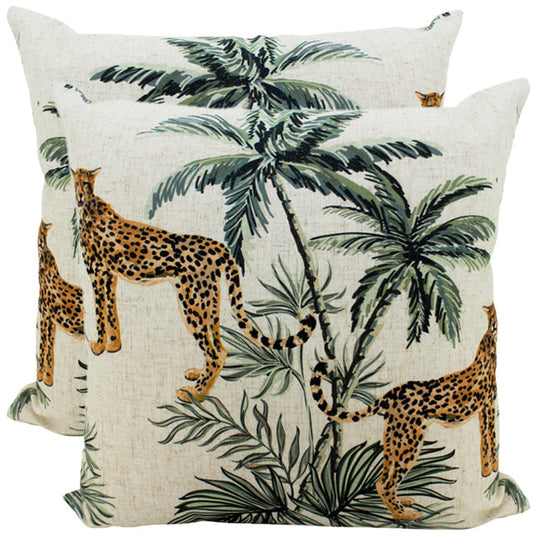 Cheetah Duo Linen Cushion