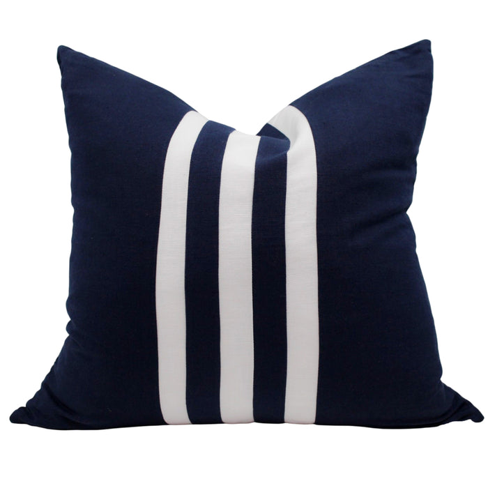 Quill Cotton/Linen Cushion Feather Filled Navy