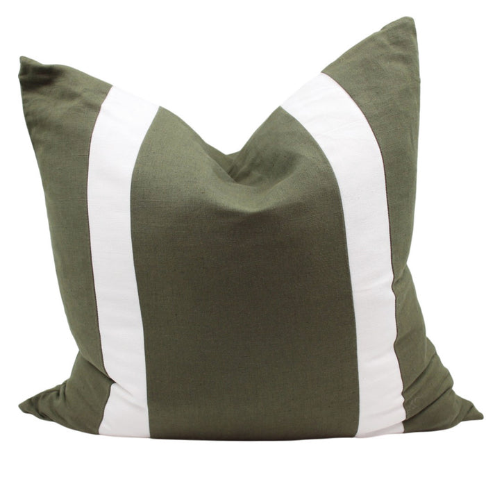 Jinx Cotton/Linen Cushion Feather Filled Olive