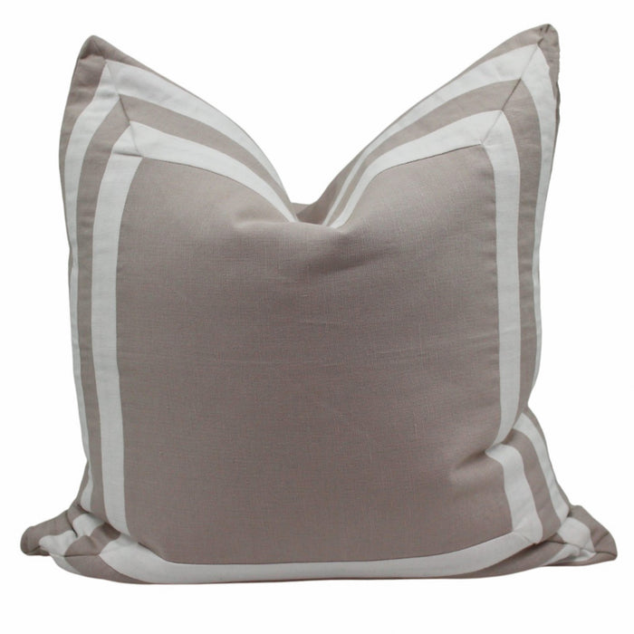 Omen Cotton/Linen Cushion Feather Filled Natural