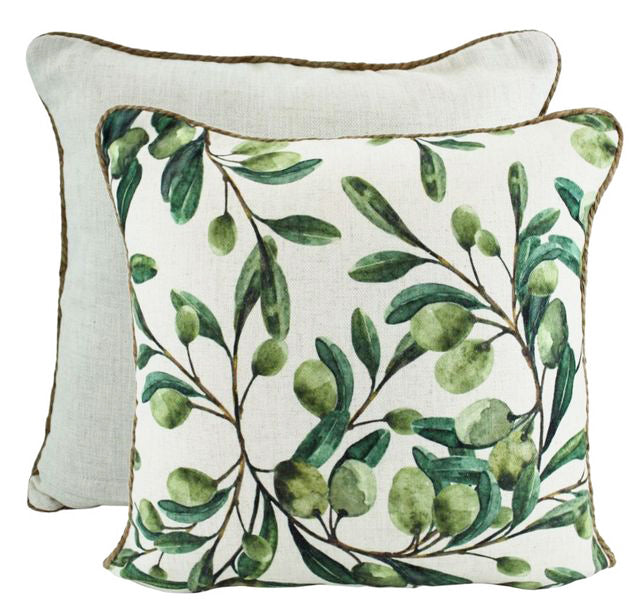 Olive and well Linen Cushion