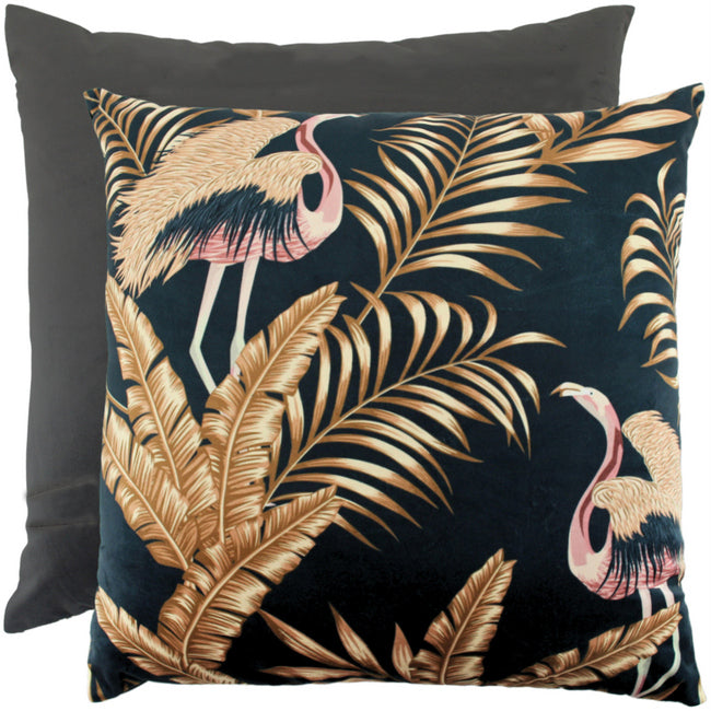 Lets Flamingle Velvet Cushion