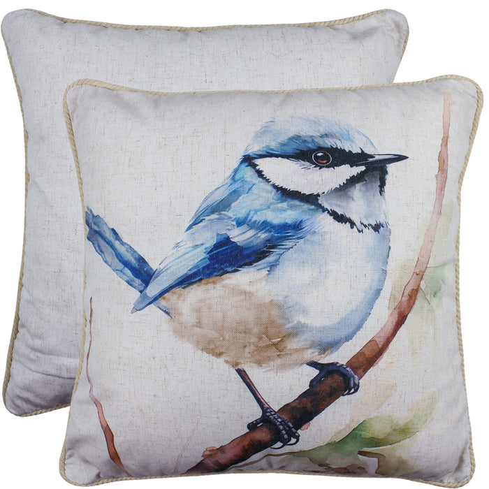 Feathery Flirtation Linen Cushion