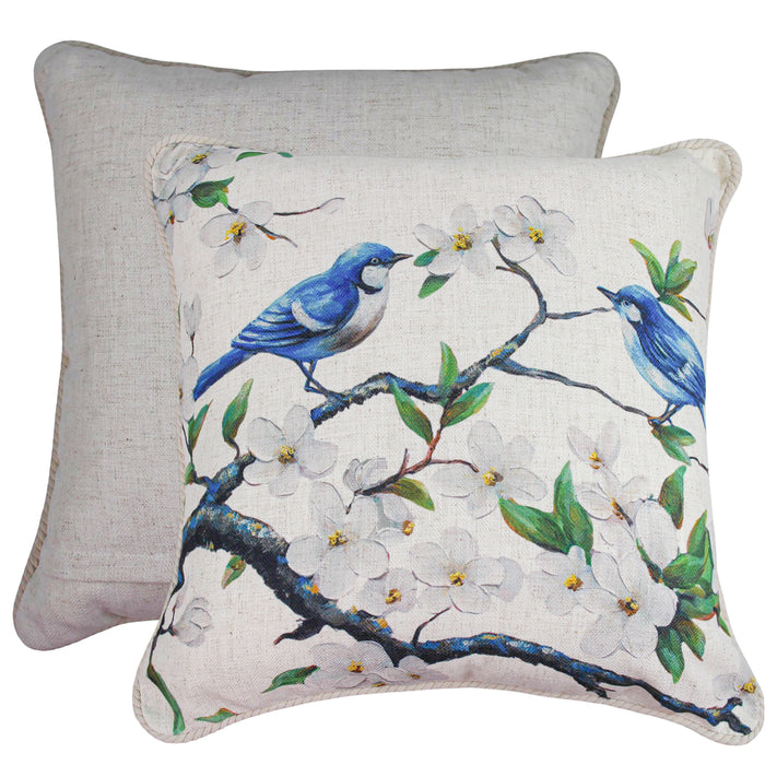 Tweet Retreat Linen Cushion