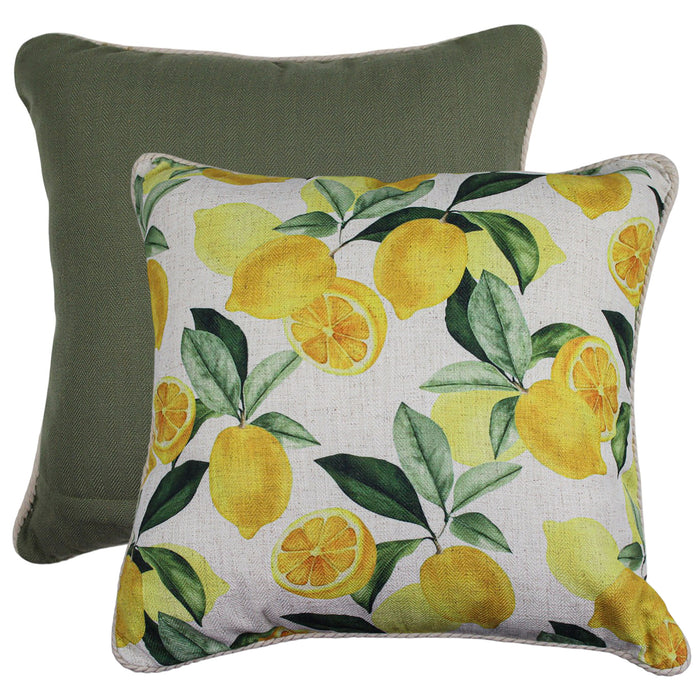 Lemon Pop Linen Cushion
