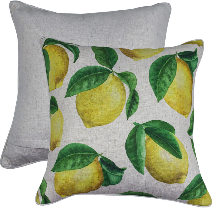 Lemon Squeeze Linen Cushion