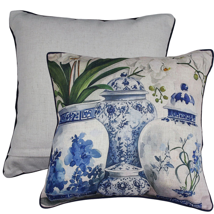 Ginger Jar Glam Linen Cushion