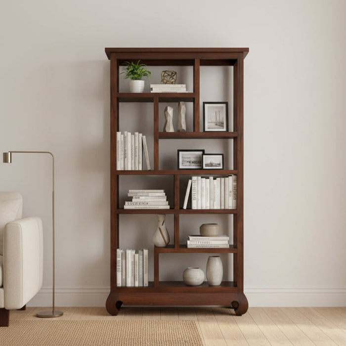 Dynasty 10 Cube Display Shelf, Mahogany