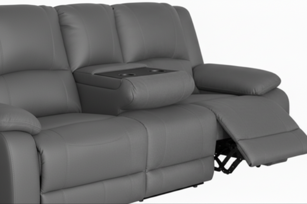 Calva 3 Seater Power Recliner Sofa Set, Latte Grey